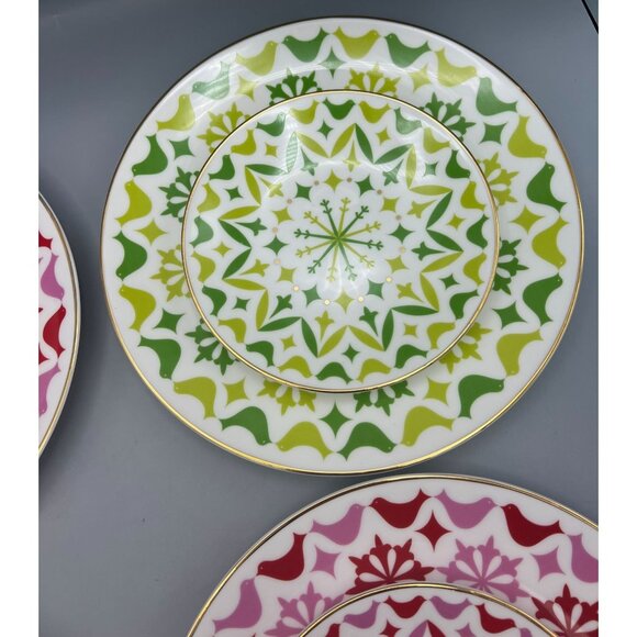 8-Piece Kate Spade NY Luncheon & Tidbit / Appetizer Plates Set Holly Heights - Picture 8 of 11